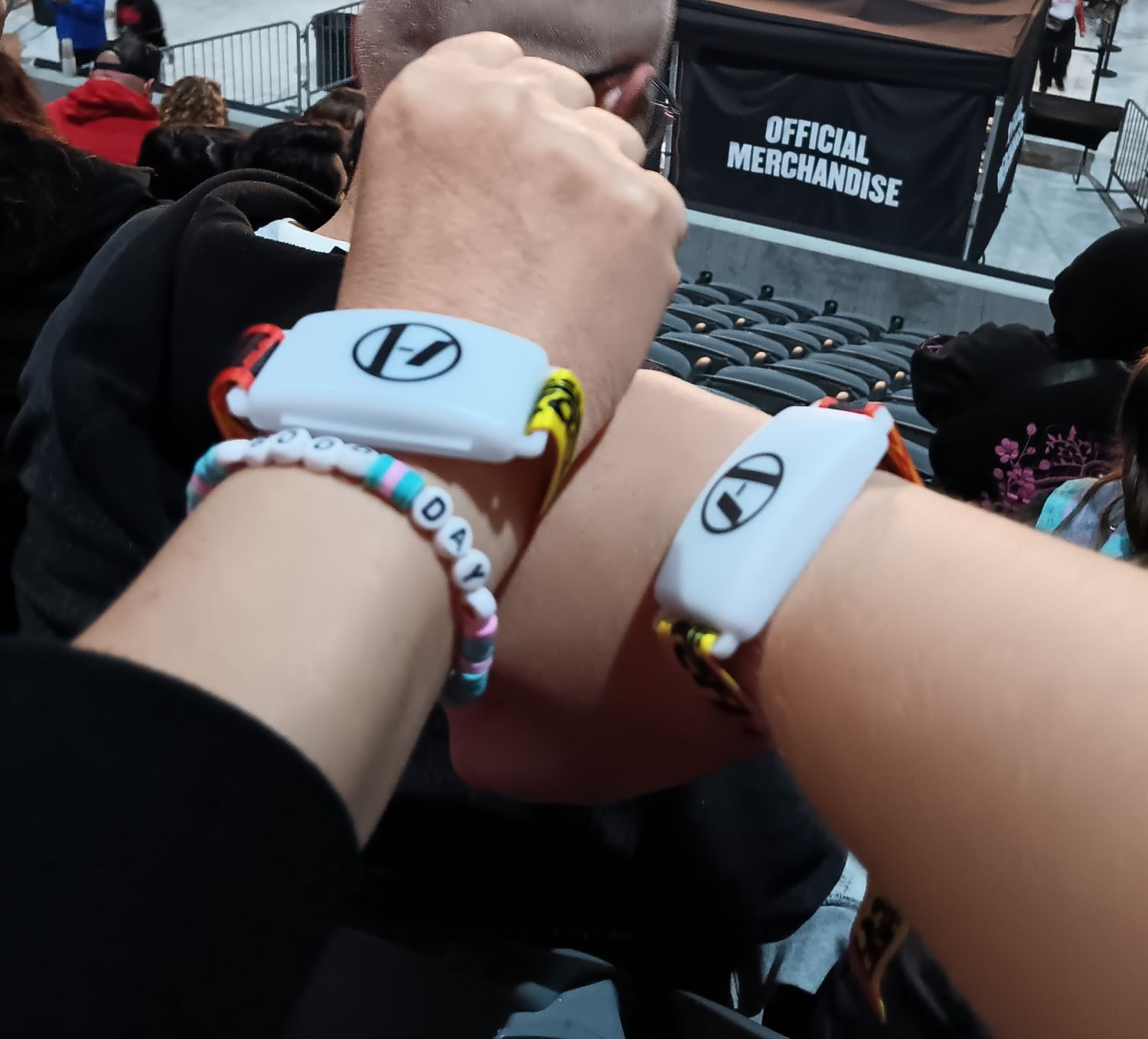 Light up bracelets from Twenty One Pilots concert